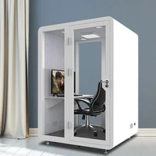 Office Recording Studio Indoor Live Broadcast Soundproof Room Telephone Booth Mute Compartment Movable Assembled Mute Cabin