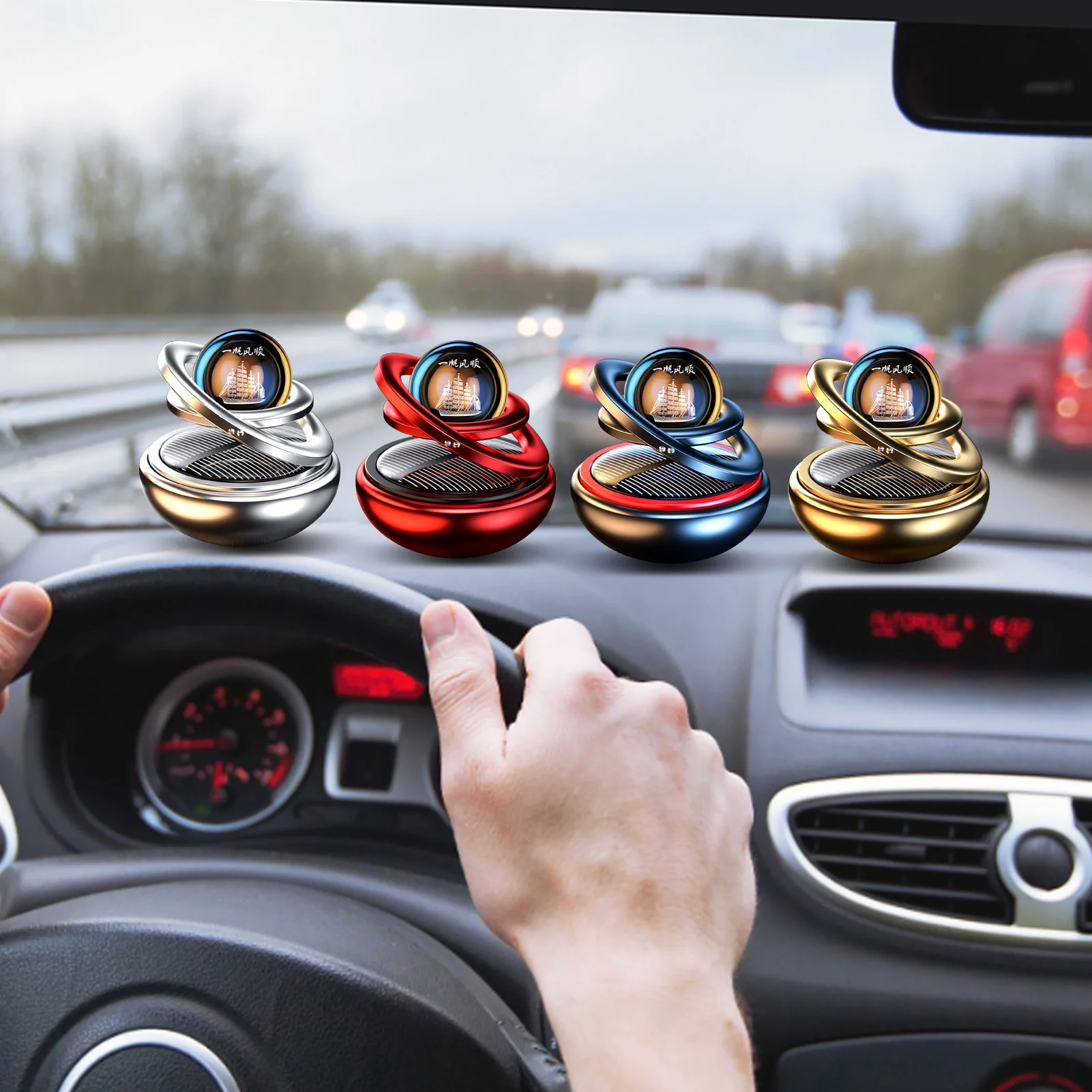 Car Air Freshener Rotating Solar Operated Aromatherapy Diffuser Without Battery Essential Oil Diffuser Car Interior Decoration
Car Air Freshener Rotating Solar Operated Aromatherapy Diffuser Without Battery Essential Oil Diffuser Car Interior Decoration