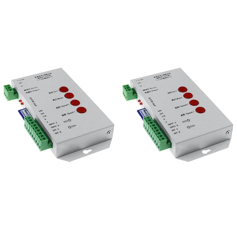2X RGB LED Controller T1000S SD Card 2048Pixels Controller For WS2801 WS2811 WS2812B SK6812 LPD6803 DC5-24V
2X RGB LED Controller T1000S SD Card 2048Pixels Controller For WS2801 WS2811 WS2812B SK6812 LPD6803 DC5-24V