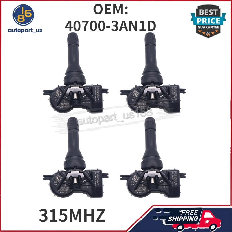 For 2017-2018 Nissan Leaf 2018-2020 Nissan Sentra 40700-3AN1D 407003AN1D 315MHZ TPM Tire Pressure Monitoring System Sensor
For 2017-2018 Nissan Leaf 2018-2020 Nissan Sentra 40700-3AN1D 407003AN1D 315MHZ TPM Tire Pressure Monitoring System Sensor