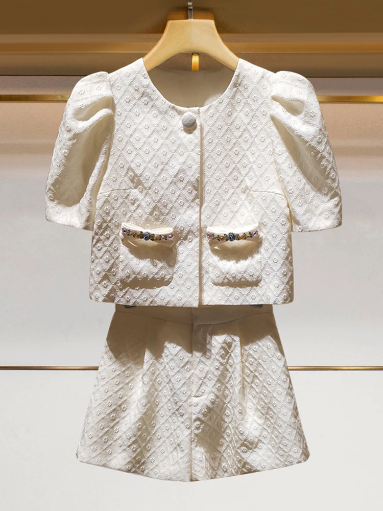 Women Summer Fashion Cardigan Puff Sleeve Sexy Crop Korean Style + High Waist Shorts Elegant Cozy Slim Chic Two Pieces Sets
Women Summer Fashion Cardigan Puff Sleeve Sexy Crop Korean Style + High Waist Shorts Elegant Cozy Slim Chic Two Pieces Sets