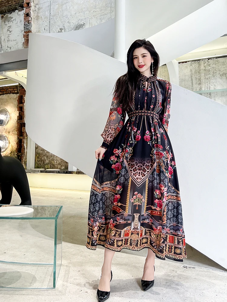 Delocah High Quality Spring Women Fashion Designer Beach Holiday Maxi Dress Lantern Sleeve High Waist Floral Print Long Dresses
Delocah High Quality Spring Women Fashion Designer Beach Holiday Maxi Dress Lantern Sleeve High Waist Floral Print Long Dresses