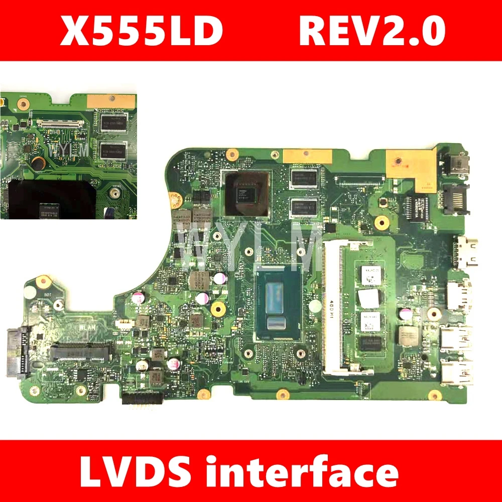 Материнская плата X555LD LVDS MAIN_BD_4G/GT820M/2 ГБ REV2.0 для Asus X555LJ LB LI LN X555LF X555LD X555L A555L VM590L, материнская плата для ноутбука
Материнская плата X555LD LVDS MAIN_BD_4G/GT820M/2 ГБ REV2.0 для Asus X555LJ LB LI LN X555LF X555LD X555L A555L VM590L, материнская плата для ноутбука