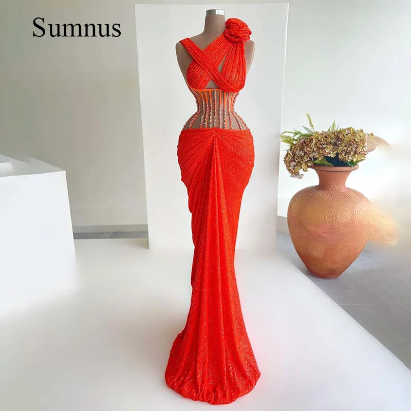 Watermelon Red Pleats Mermaid Evening Dress Illusion Bodice Sequined Elegant Women Prom Gown SFormal Party Gala Dresses
Watermelon Red Pleats Mermaid Evening Dress Illusion Bodice Sequined Elegant Women Prom Gown SFormal Party Gala Dresses