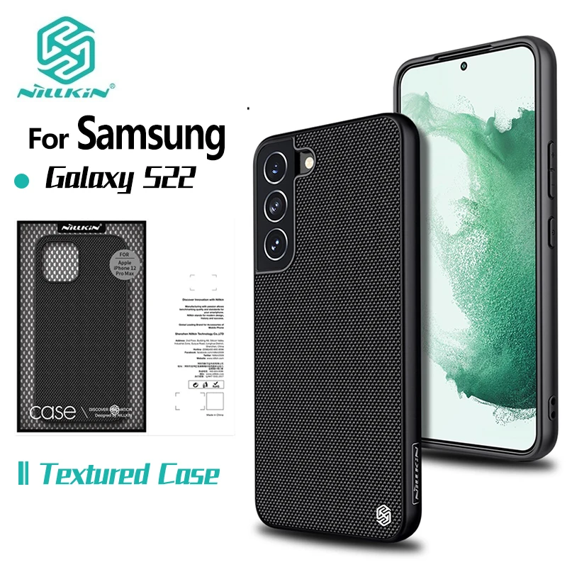 Nillkin For Samsung Galaxy S22+ Case Textured TPU + PC Light Nylon Fiber Non-Slip Shockproof Back Phone Cover Anti-Scratch
Nillkin For Samsung Galaxy S22+ Case Textured TPU + PC Light Nylon Fiber Non-Slip Shockproof Back Phone Cover Anti-Scratch
