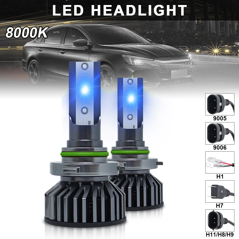 2pcs H1 H7 H11 9005 9006 LED Headlight Bulb 65W 14000 Lumens 8000K Bright LED Car Headlight IP68 Waterproof Auto Fog Light Lamp
2pcs H1 H7 H11 9005 9006 LED Headlight Bulb 65W 14000 Lumens 8000K Bright LED Car Headlight IP68 Waterproof Auto Fog Light Lamp
