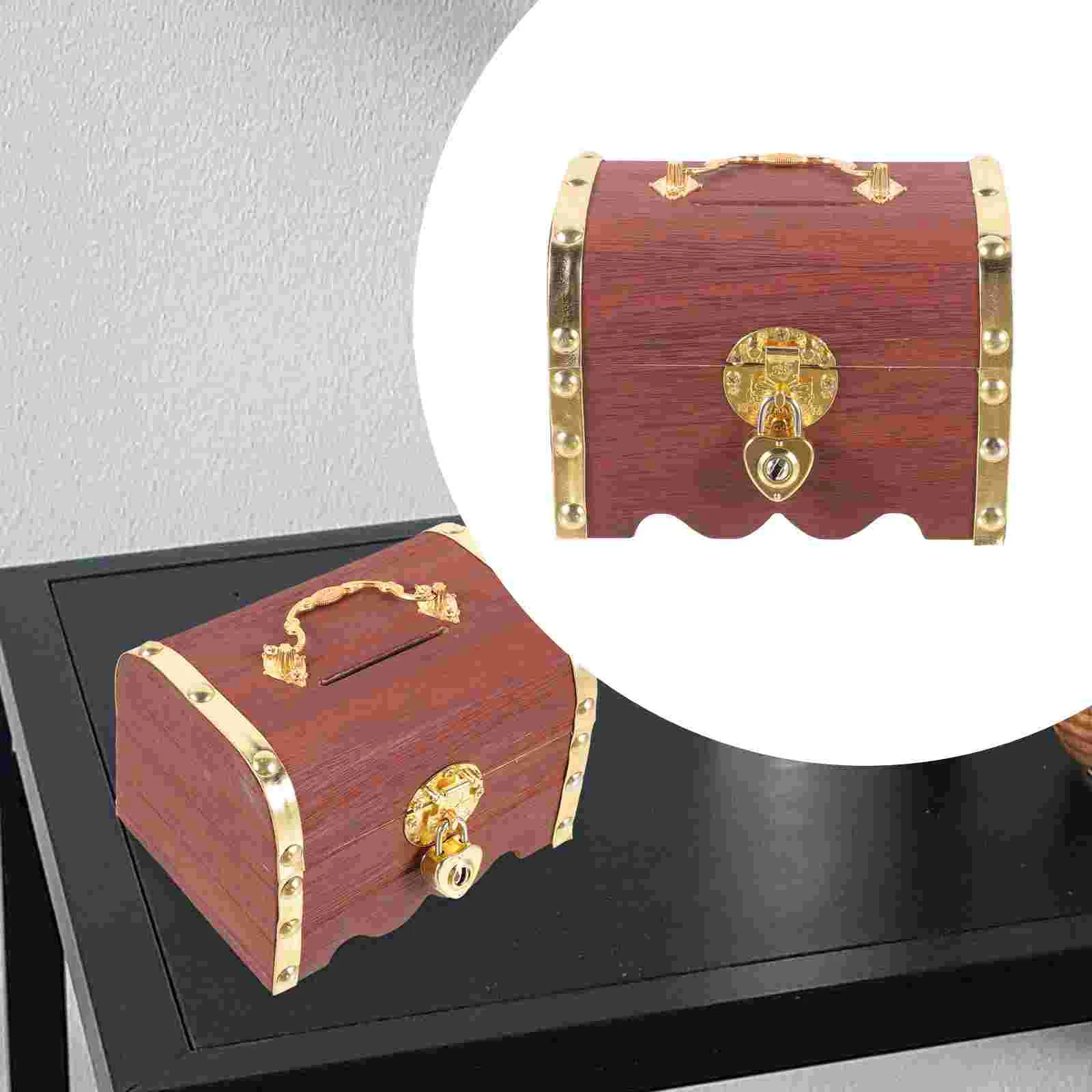 Wood Storage Box Retro Style Money Saving Box Vintage Wooden Piggy Bank Multi-use Wood Box
Wood Storage Box Retro Style Money Saving Box Vintage Wooden Piggy Bank Multi-use Wood Box