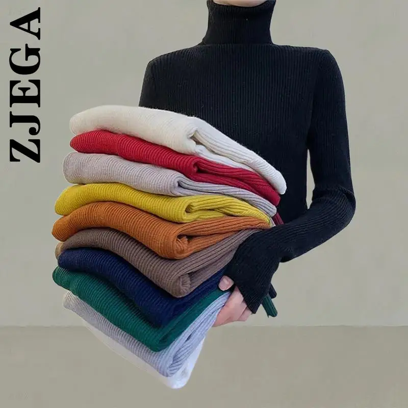 Zjega New Knitted Turtleneck Women Sweater Korean Warm Knit Sweater Pullovers Elegant Women's Sweaters 2022 Soft Casual Tops
Zjega New Knitted Turtleneck Women Sweater Korean Warm Knit Sweater Pullovers Elegant Women's Sweaters 2022 Soft Casual Tops