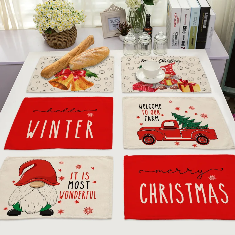 Christmas Place Mats Classical Pickup Truck Tree Gifts and Ornaments Snowy Winter Day Washable Fabric Placemats for Dining Table
Christmas Place Mats Classical Pickup Truck Tree Gifts and Ornaments Snowy Winter Day Washable Fabric Placemats for Dining Table