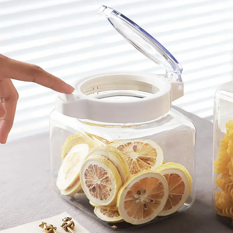 Transparent Food Storage Containers Press Plastic Airtight Cans Stackable Spice Storage Boxes Kitchen Fridge Storage Tanks
Transparent Food Storage Containers Press Plastic Airtight Cans Stackable Spice Storage Boxes Kitchen Fridge Storage Tanks