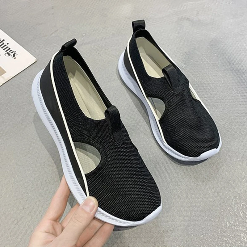 2022 New Women Sneakers Hollow Mesh Black Single Shoes Fashion Slip-on Loafers Light Soft Women Vulcanized Shoes Tenis Feminino
2022 New Women Sneakers Hollow Mesh Black Single Shoes Fashion Slip-on Loafers Light Soft Women Vulcanized Shoes Tenis Feminino