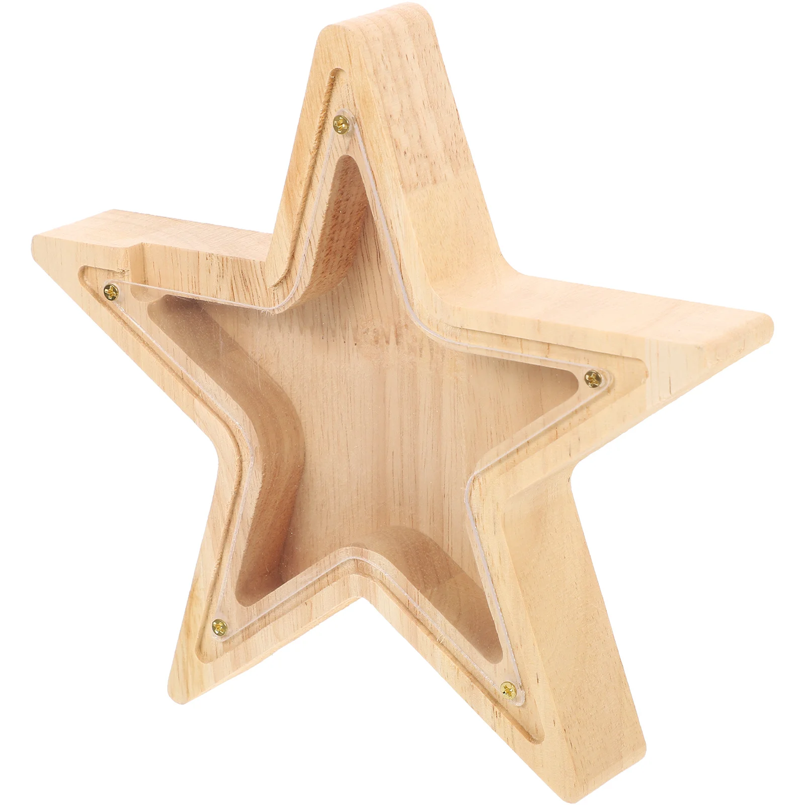 Currency Star Piggy Bank Child Household Decor Kids Wooden Fashion Shape Money Pot Transparent acrylic box
Currency Star Piggy Bank Child Household Decor Kids Wooden Fashion Shape Money Pot Transparent acrylic box