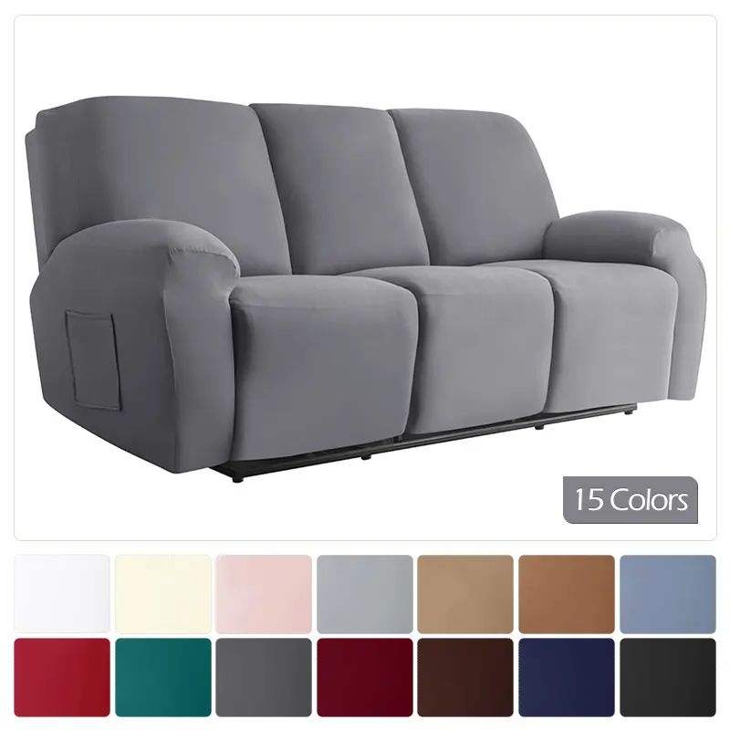 1/2/3/4 Seat Recliner Sofa Cover Solid Color Combination Elastic Sofa Cover Living Room Cover Protective Furniture Cover
1/2/3/4 Seat Recliner Sofa Cover Solid Color Combination Elastic Sofa Cover Living Room Cover Protective Furniture Cover