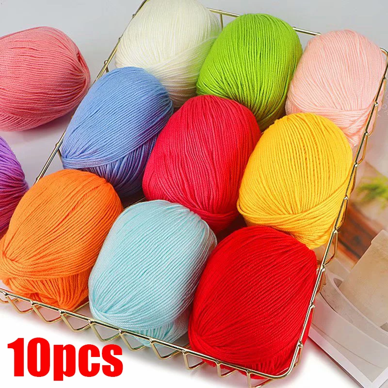 10pcs Wholesale Yarn Milk Fiber Cotton Yarn for Knitting Baby Clothing Doll 5 Trands Using 2.5mm Crochet 12mm Needle
10pcs Wholesale Yarn Milk Fiber Cotton Yarn for Knitting Baby Clothing Doll 5 Trands Using 2.5mm Crochet 12mm Needle
