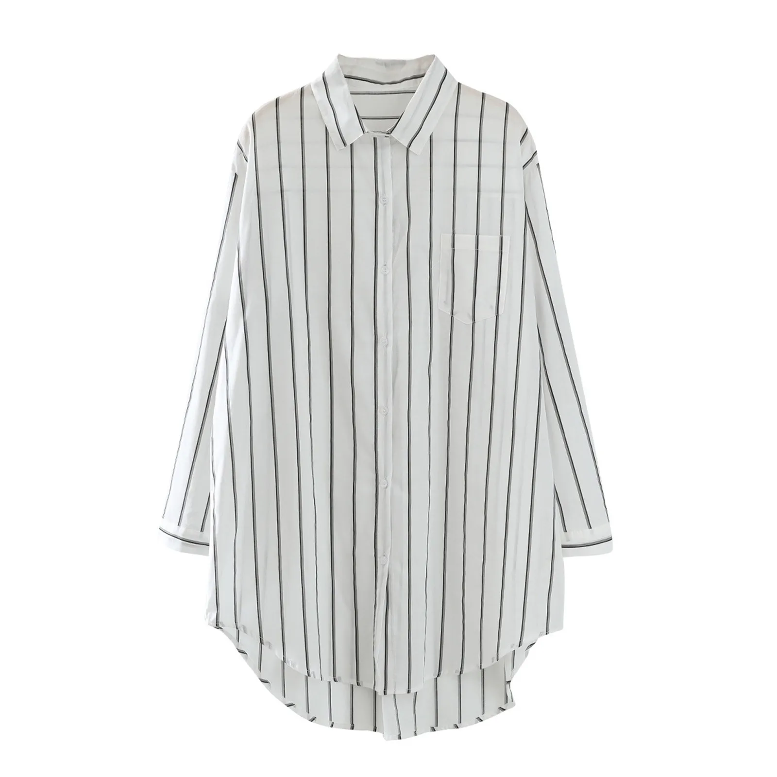 Hooded Sweat Shirt for Women Wide Striped Printed Lapel Single Breasted Cotton Sunscreen Clothes Women's Spring Shirt Women
Hooded Sweat Shirt for Women Wide Striped Printed Lapel Single Breasted Cotton Sunscreen Clothes Women's Spring Shirt Women