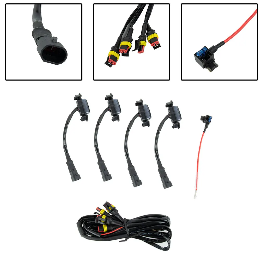 Front Grille Lights Car Car Accessories 4pcs Blackened Shell LED Led Light Red Light Smoked Lens Middle Grille
Front Grille Lights Car Car Accessories 4pcs Blackened Shell LED Led Light Red Light Smoked Lens Middle Grille