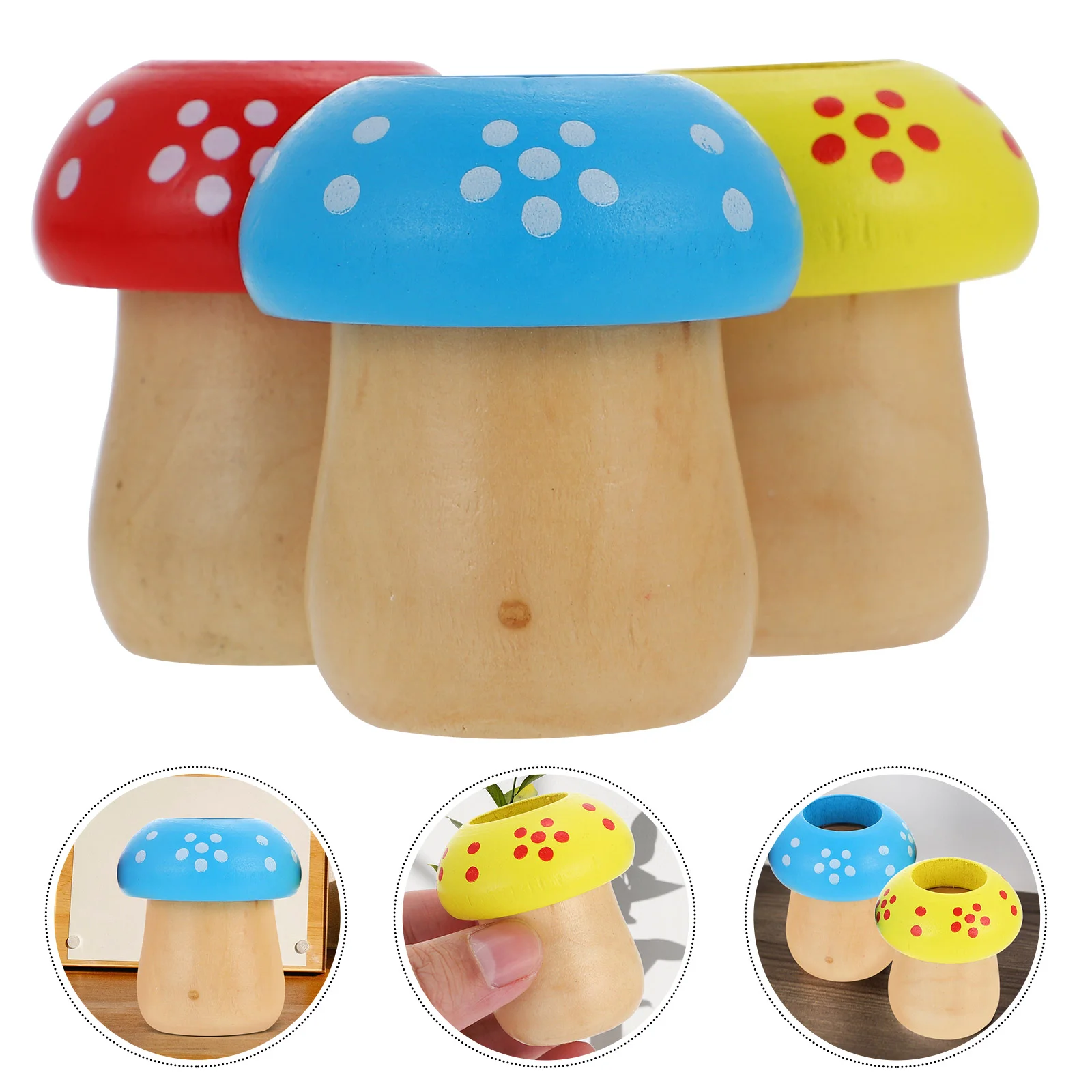 3 Pcs Mushroom Kaleidoscope Shape Toys Educational Plaything Parent-child Interact Wood Baby Kids Small Cognitive
3 Pcs Mushroom Kaleidoscope Shape Toys Educational Plaything Parent-child Interact Wood Baby Kids Small Cognitive
