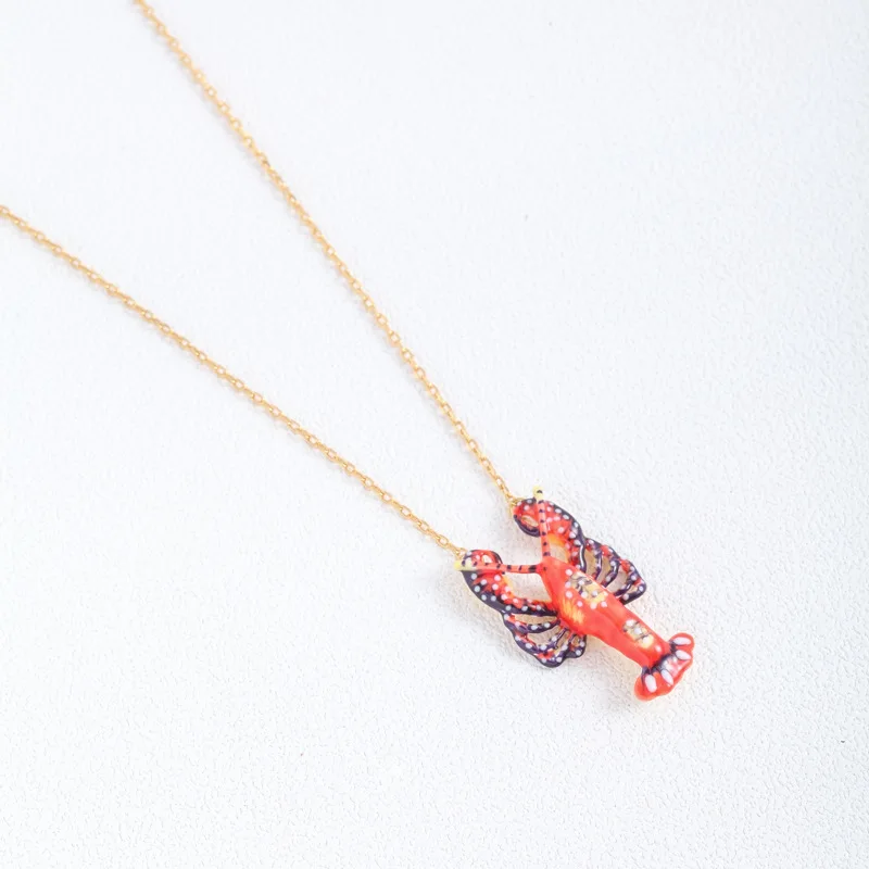 European and American Jewelry Fashion Trend Personality Creative Enamel Enamel Color Glaze Realistic Image Red Lobster Necklace
European and American Jewelry Fashion Trend Personality Creative Enamel Enamel Color Glaze Realistic Image Red Lobster Necklace