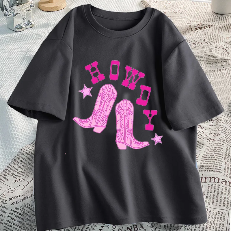 Howdy Cowgirl Western T Shirt for Women Cotton Boho Country Music Graphic T Shirts ONeck Short Sleeve Woman Clothing Vintage Top
Howdy Cowgirl Western T Shirt for Women Cotton Boho Country Music Graphic T Shirts ONeck Short Sleeve Woman Clothing Vintage Top