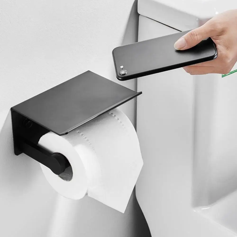 Toilet Paper Holder with Shelf Wall Mounted Mobile Phone Paper Towel Holder Decorative Bathroom Roll Paper Holder
Toilet Paper Holder with Shelf Wall Mounted Mobile Phone Paper Towel Holder Decorative Bathroom Roll Paper Holder