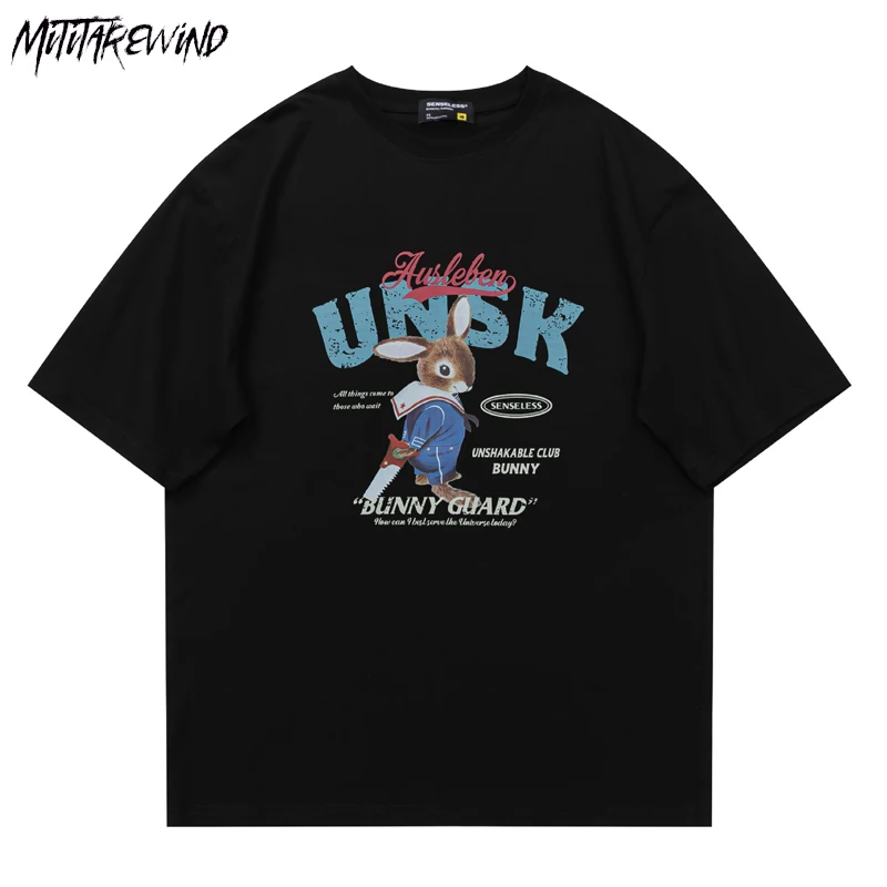 Футболка мужская оверсайз в стиле хип-хоп, уличная одежда в стиле ретро, с мультяшным принтом кролика, Повседневная хипстерская рубашка из чистого хлопка с короткими рукавами, на лето
Футболка мужская оверсайз в стиле хип-хоп, уличная одежда в стиле ретро, с мультяшным принтом кролика, Повседневная хипстерская рубашка из чистого хлопка с короткими рукавами, на лето