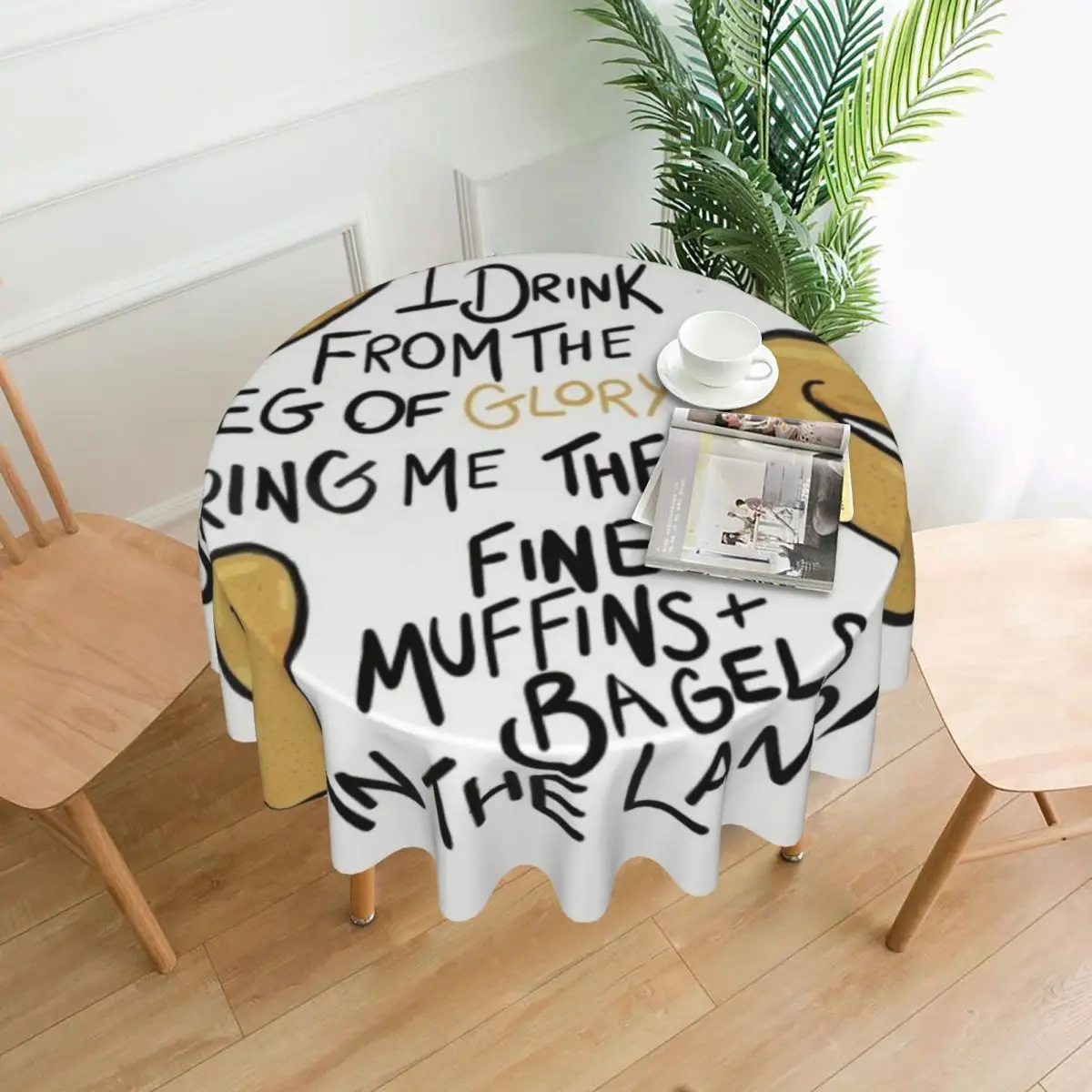West Wing, The Finest Muffins And Bagels Tablecloth 60in Round 152cm Waterproof Home Decor Indoor/Outdoor
West Wing, The Finest Muffins And Bagels Tablecloth 60in Round 152cm Waterproof Home Decor Indoor/Outdoor