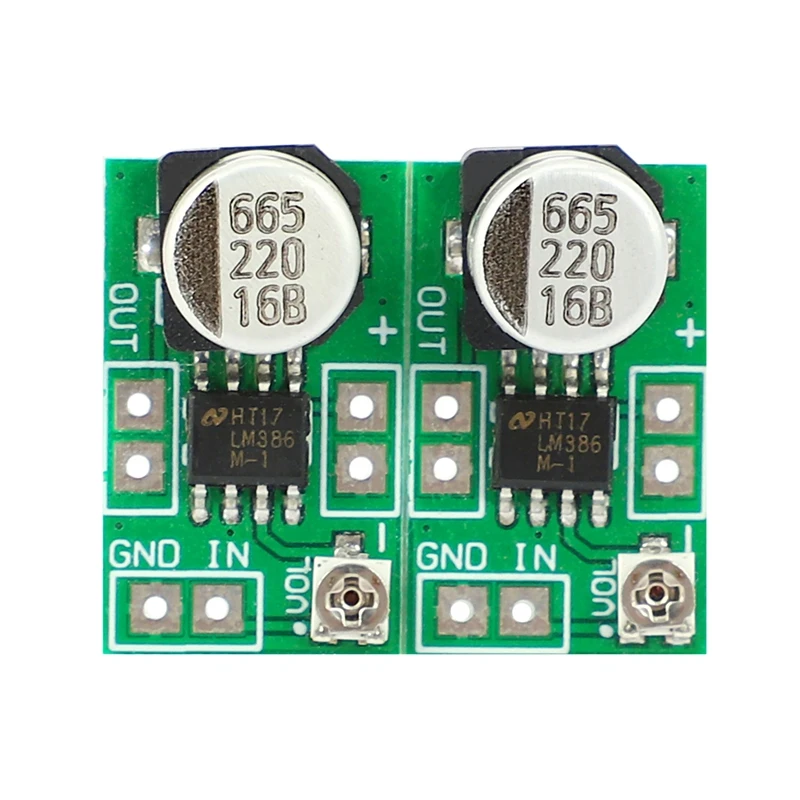 HFES DC3.8V-12V 150MA 5V Adjustable Mini LM386 Audio Power Amplifier Board Mini Amp Module Max 750MW Impedance Voice AMP
HFES DC3.8V-12V 150MA 5V Adjustable Mini LM386 Audio Power Amplifier Board Mini Amp Module Max 750MW Impedance Voice AMP