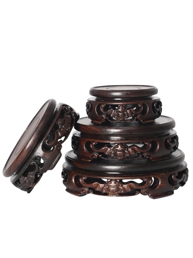 8.2-14.8cm Diameter Ebony Carved Bat Pattern Base Craftwork Solid Wood Base Flower Vases Stone Jade Teapot Aquarium Base
8.2-14.8cm Diameter Ebony Carved Bat Pattern Base Craftwork Solid Wood Base Flower Vases Stone Jade Teapot Aquarium Base