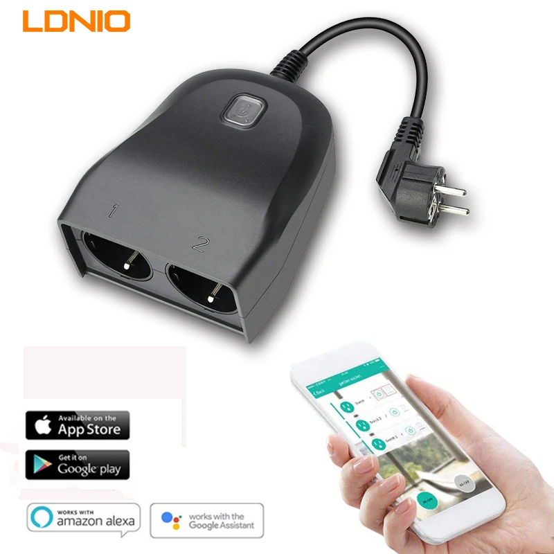 Outdoor Weatherproof Dual Outlet Wifi Tuya Smart Plug Power Strip Extenstion Socket Wireless Remote Control by Alexa Google Home
Outdoor Weatherproof Dual Outlet Wifi Tuya Smart Plug Power Strip Extenstion Socket Wireless Remote Control by Alexa Google Home