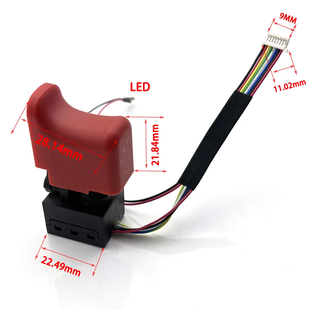Electric Drill Switch adapter Drill Speed Controller Brushless JD03-1100K KR13D Cordless Drill Trigger Switch For DC O.1A36V
Electric Drill Switch adapter Drill Speed Controller Brushless JD03-1100K KR13D Cordless Drill Trigger Switch For DC O.1A36V
