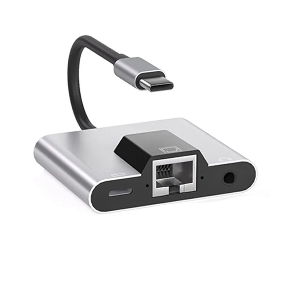 Type-C to Ethernet LAN Network Adapter Hub USB C to 3.5mm Audio PD Fast Charging Docking Station For Laptop Mobile Phone Tablet
Type-C to Ethernet LAN Network Adapter Hub USB C to 3.5mm Audio PD Fast Charging Docking Station For Laptop Mobile Phone Tablet