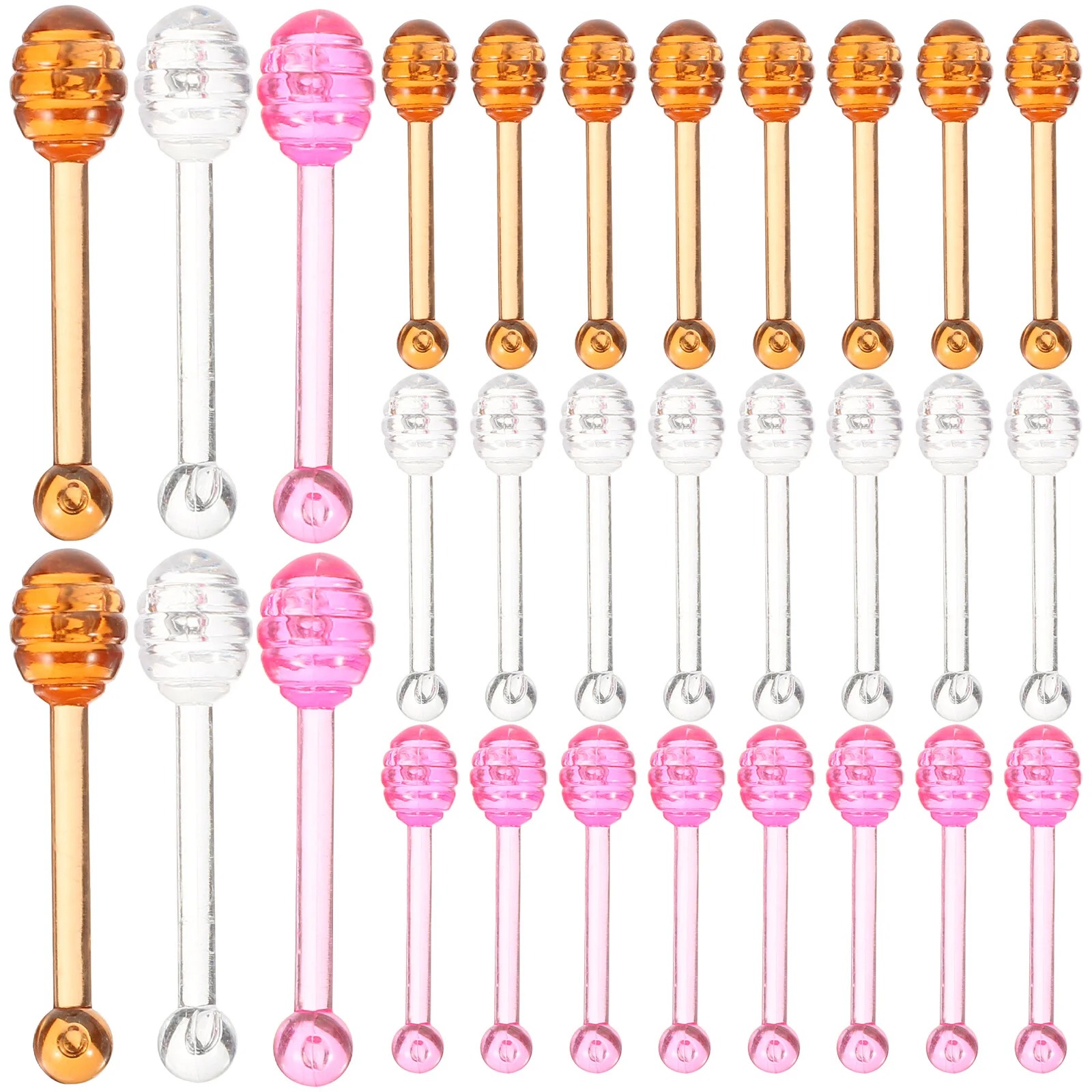 

30 Pcs Lip Balm Spoon Mask Sticks Glazes Applicator Gloss Makeup Lipstick Rods Plastic Applier Accessories
