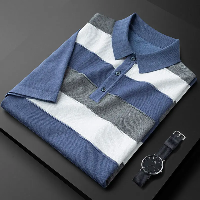 2022 Summer Mens Vintage Patchwork Knit Slim Polo Shirts Men Fashion Short Sleeve Polo Shirt Casual Lapel Button Polos Tops S12
2022 Summer Mens Vintage Patchwork Knit Slim Polo Shirts Men Fashion Short Sleeve Polo Shirt Casual Lapel Button Polos Tops S12