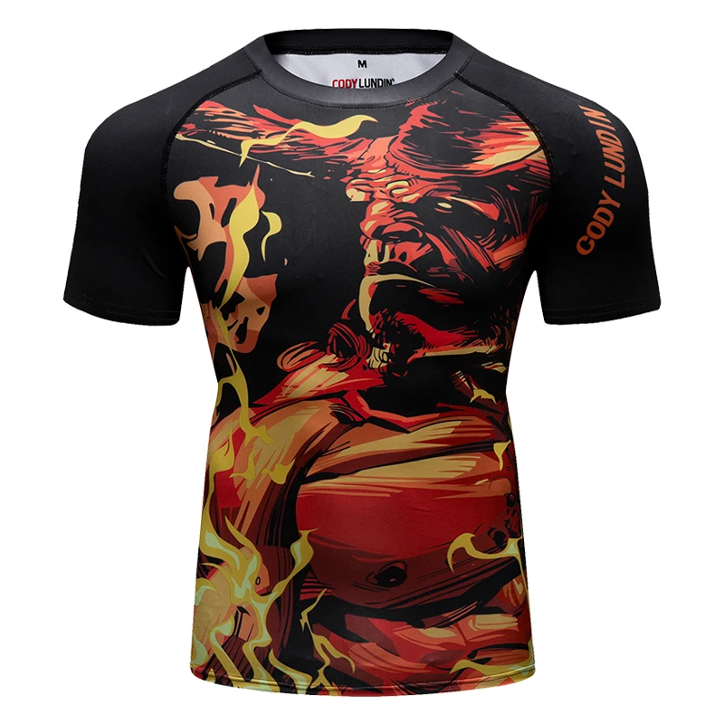 CODY LUNDIN Short Sleeve Anti-uv Cycling Rashguard Compression T-Shirt Polyester Elasticity jiu jitsu BJJ Shirts MMA Clothes
CODY LUNDIN Short Sleeve Anti-uv Cycling Rashguard Compression T-Shirt Polyester Elasticity jiu jitsu BJJ Shirts MMA Clothes