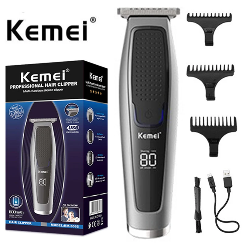 Kemei KM-306S Digital LCD Display Hair Clipper Adjustable Hair Clipper Powerful Professional Electric Men's Hair Clipper
Kemei KM-306S Digital LCD Display Hair Clipper Adjustable Hair Clipper Powerful Professional Electric Men's Hair Clipper