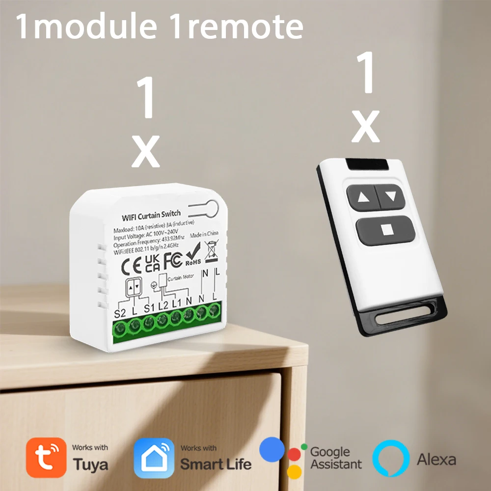 Умный модуль штор Tedeligo 433МГц
Умный модуль штор Tedeligo 433МГц