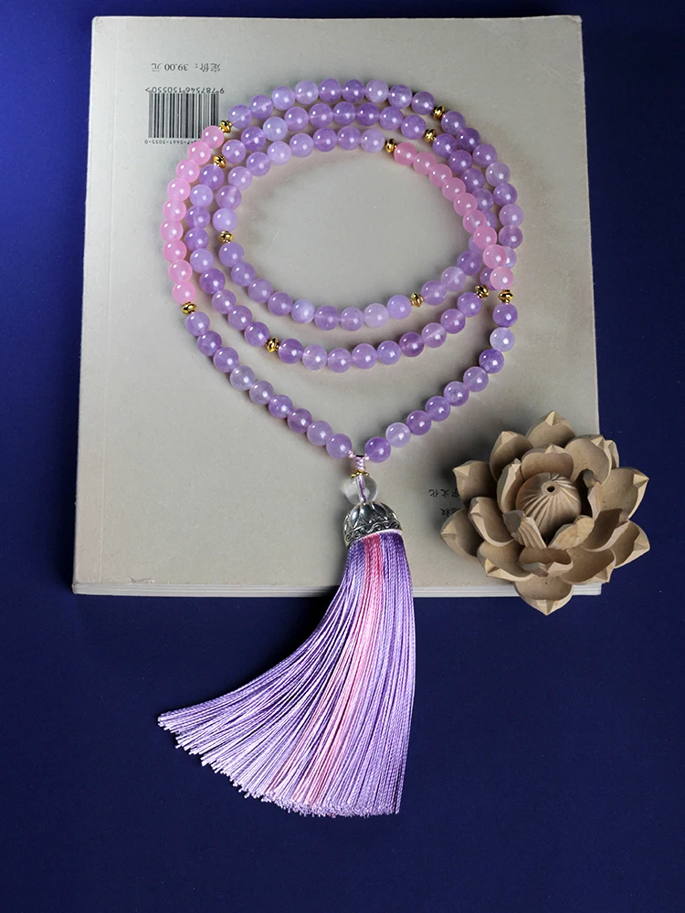 Women's necklace for healing and meditation, 8mm beads Lavender Purple necklace with tassel, japamala 108,fountain,free shipping
Women's necklace for healing and meditation, 8mm beads Lavender Purple necklace with tassel, japamala 108,fountain,free shipping