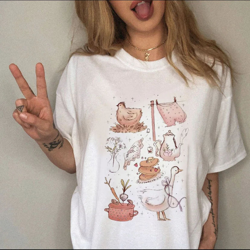 Футболка женская с коротким рукавом, модная Милая одежда с забавным мультяшным принтом животного, топ, рубашка, весна-лето
Футболка женская с коротким рукавом, модная Милая одежда с забавным мультяшным принтом животного, топ, рубашка, весна-лето