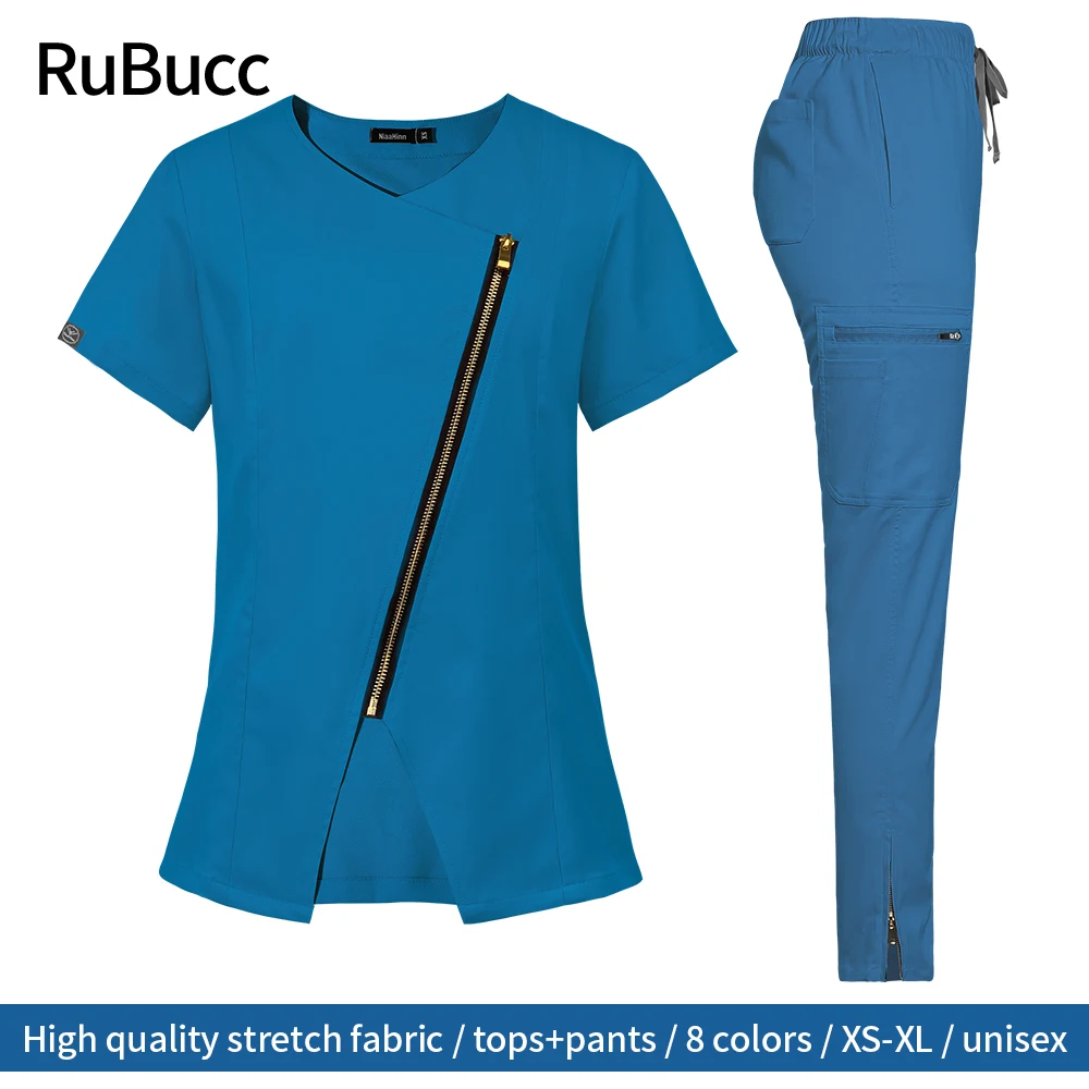 Multicolor Nurse Uniform Women Suit Short Sleeved Sets Working Uniform Blouse Scrubs Workwear Nursing Women Scrubs Elastic Suit
Multicolor Nurse Uniform Women Suit Short Sleeved Sets Working Uniform Blouse Scrubs Workwear Nursing Women Scrubs Elastic Suit