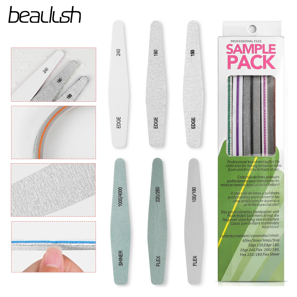 Beaulush 6Pcs Nail File Buffer 100/180 Grit Double Side Sandpaper Nail Files Professional Gel Polish Buffer Manicure Tools
Beaulush 6Pcs Nail File Buffer 100/180 Grit Double Side Sandpaper Nail Files Professional Gel Polish Buffer Manicure Tools