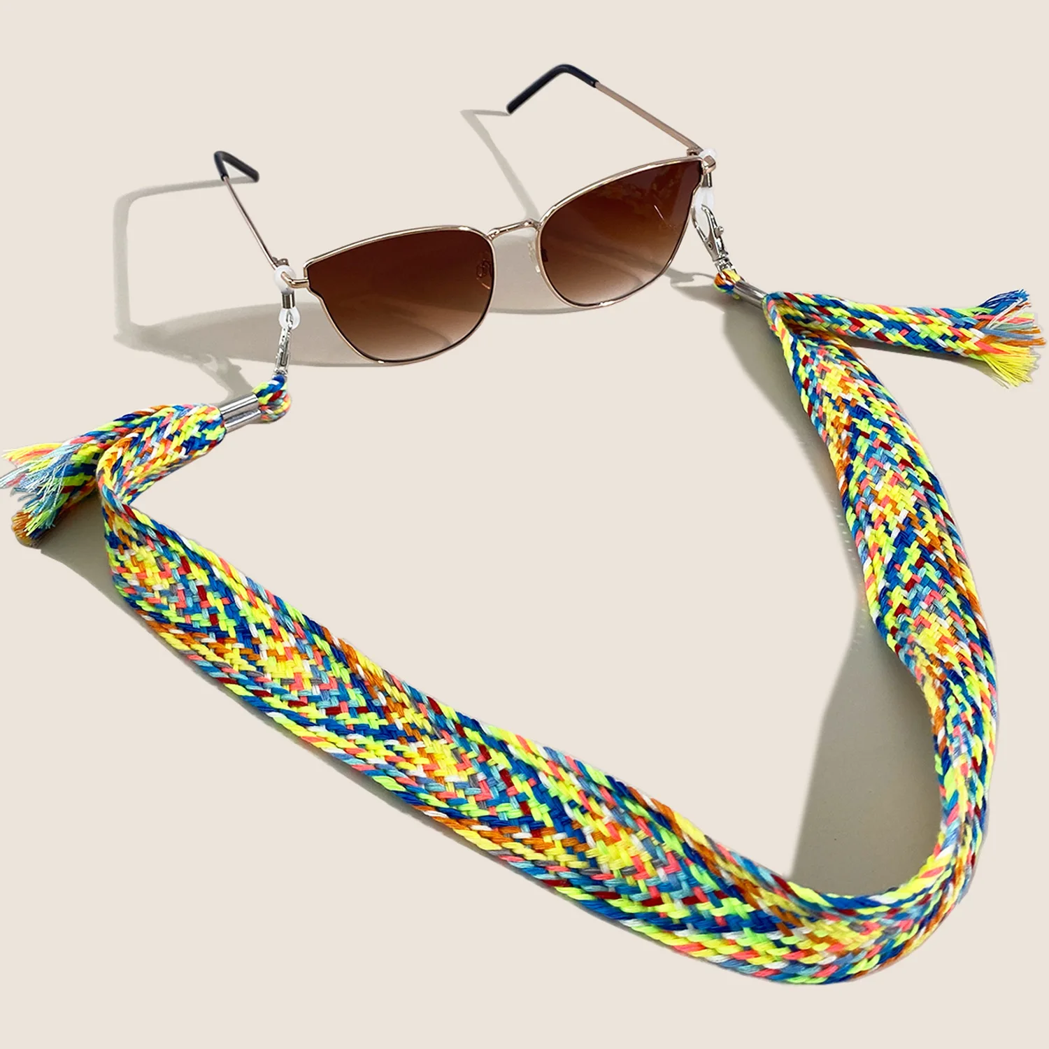 Bohemia Multicolor Polyester Woven Sunglasses Chain Women's Retro Glasses Chain Anti-lost Lanyard
Bohemia Multicolor Polyester Woven Sunglasses Chain Women's Retro Glasses Chain Anti-lost Lanyard