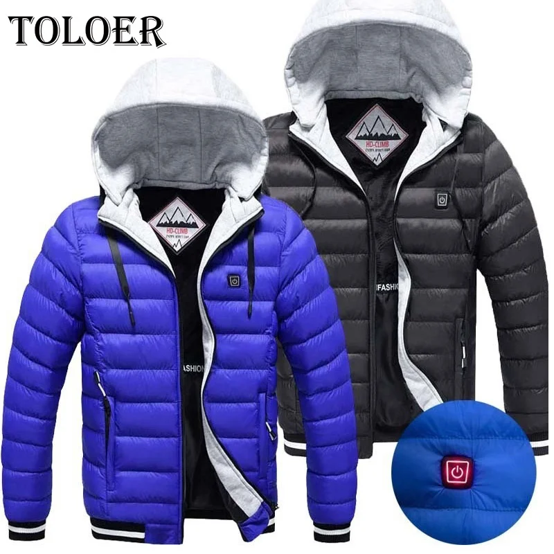 Winter Mens Detachable Hat Jacket High-quality Patchwork Heating Cotton Clothing Hooded Warm Coats Male Windproof Heated Jackets
Winter Mens Detachable Hat Jacket High-quality Patchwork Heating Cotton Clothing Hooded Warm Coats Male Windproof Heated Jackets