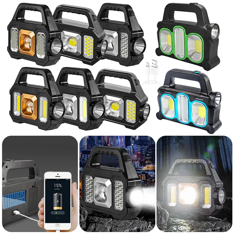Solar Portable Lantern Emergency Flashlight Power Bank Outdoor Searchlight Spotlight Rechargeable Camping Lantern LED Torch Lamp
Solar Portable Lantern Emergency Flashlight Power Bank Outdoor Searchlight Spotlight Rechargeable Camping Lantern LED Torch Lamp