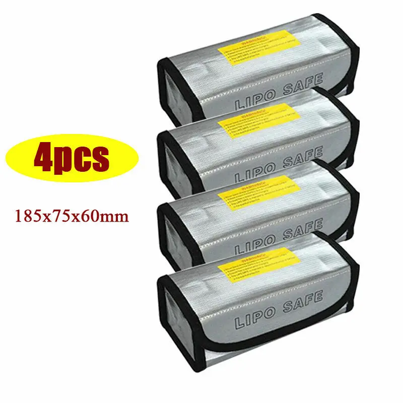 4pcs Lipo Battery Storage Bag Fireproof Explosion Proof Bag Storage Pouch Safety Charging Bag Pouch 185mm Fire Resistant
4pcs Lipo Battery Storage Bag Fireproof Explosion Proof Bag Storage Pouch Safety Charging Bag Pouch 185mm Fire Resistant