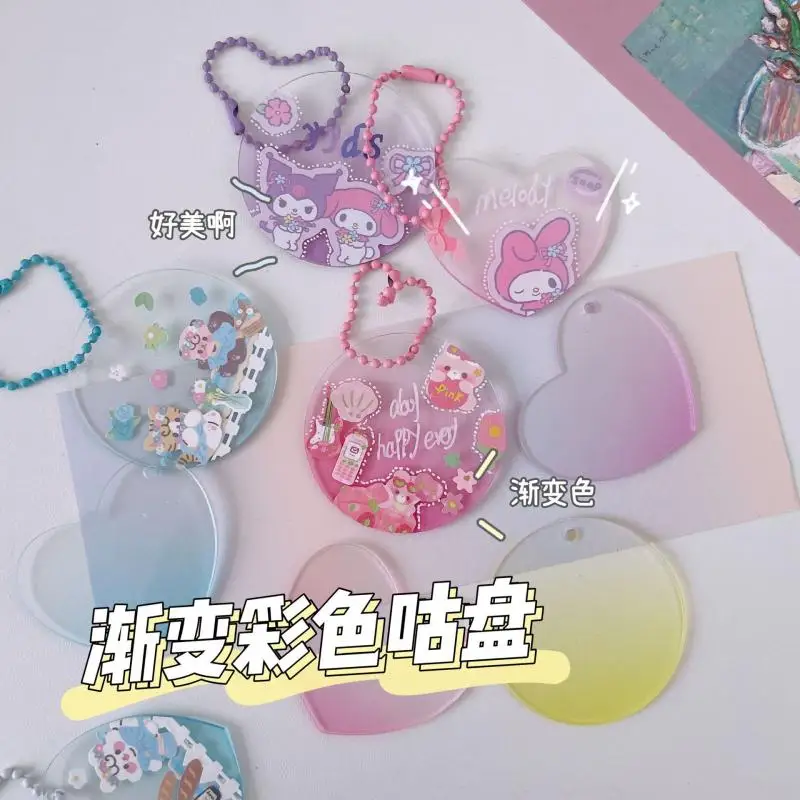 Kawaii Sanrios Cartoon Anime Kuromi Cute Gradient Color Goo Plate Acrylic Gradient Diy Making Handmade Key Chain Bag Pendant Toy
Kawaii Sanrios Cartoon Anime Kuromi Cute Gradient Color Goo Plate Acrylic Gradient Diy Making Handmade Key Chain Bag Pendant Toy