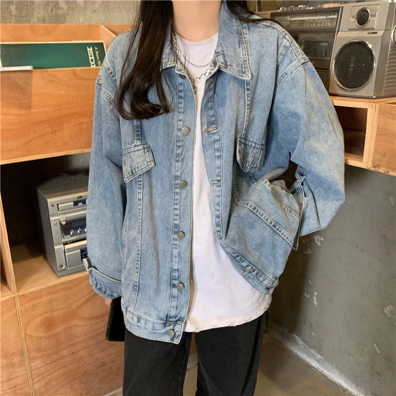 Denim Jacket for Women 2022 Spring New Korean Style BF Style Loose Mid-Length Versatile Long Sleeve Simple Blue Jacket Top
Denim Jacket for Women 2022 Spring New Korean Style BF Style Loose Mid-Length Versatile Long Sleeve Simple Blue Jacket Top