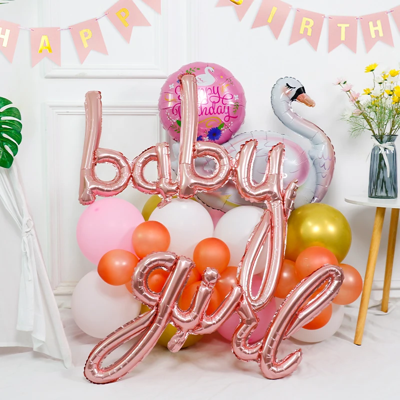Rose Golden Baby Girl Phrase Balloons Birthday Party Decorations Kids Toys Swan Foil Ballons Home Decor White Pink Latex Globos
Rose Golden Baby Girl Phrase Balloons Birthday Party Decorations Kids Toys Swan Foil Ballons Home Decor White Pink Latex Globos