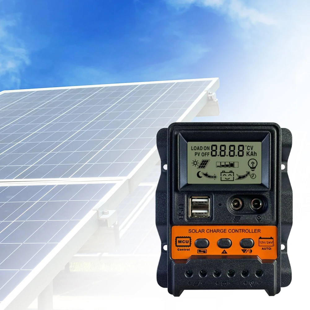 12/24V 30A Solar Charge Controller MPPT LCD Panel Battery Regulator PWM Dual USB Photovoltaic Power Generation Controller
12/24V 30A Solar Charge Controller MPPT LCD Panel Battery Regulator PWM Dual USB Photovoltaic Power Generation Controller