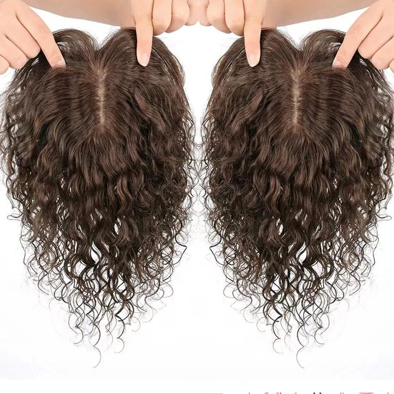 Dark Brown Curly Injected Silk Base Human Hair Women Topper Virgin European Hair Toupee Clips In Hairpiece Natural Scalp Top
Dark Brown Curly Injected Silk Base Human Hair Women Topper Virgin European Hair Toupee Clips In Hairpiece Natural Scalp Top