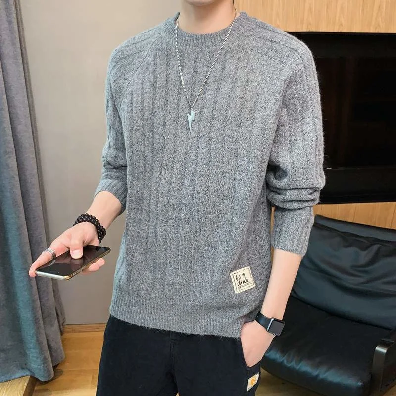 Autumn and Winter New Men's round Neck Solid Color Sweater Korean Style Leisure Pullover Sweater Hong Kong Style Slim Fit
Autumn and Winter New Men's round Neck Solid Color Sweater Korean Style Leisure Pullover Sweater Hong Kong Style Slim Fit